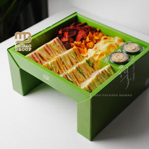 Customizable Waterproof Picnic <b>Cardboard</b> Grazing Box Bakery Dessert Serving <b>Tray</b> Catering Packaging Platter Box For Sushi Food - Product Image 3