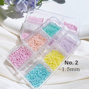 Nuevas Bolas de Acero Plástico de Colores para Decoración de <span class=keywords><strong>Uñas</strong></span> 3D, Tamaños Mixtos, Color Caramelo, Caja Larga de 6 Compartimentos, Venta al por Mayor - Product Image 5