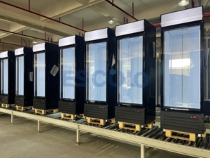 <span class=keywords><strong>Vitrine</strong></span> Réfrigérée Commerciale Verticale à Température Unique avec Ventilateur, Réfrigérateur Mince à Porte Vitrée pour Présentation de Boissons - Product Image 2