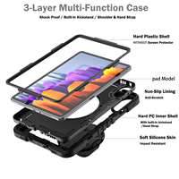 B2B 360 °   Funda Protectora Resistente de 3 Capas con Soporte Giratorio Anticaídas y Antigolpes para Redmi Pad 2 de 11 Pulgadas, con Correa de Mano y Correa para Hombro