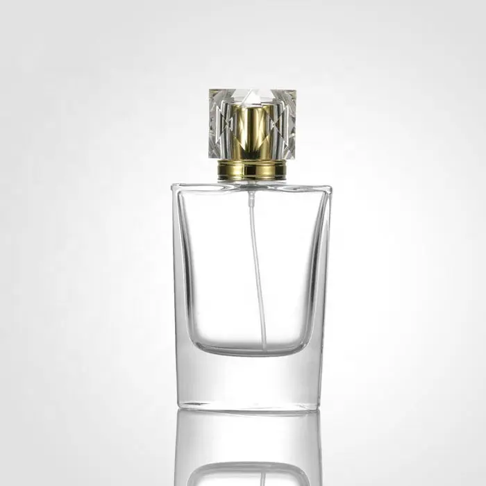 Free Sample Wholesale Wholesale 30ml 50ml 100ml Clear Square Custom Spray Refillable Luxury Empty Glass Perfume Bottle