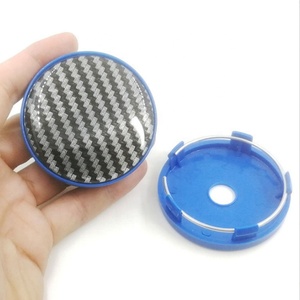 Universel ABS Noir Goutte À Goutte En Caoutchouc En Fiber De Carbone 60MM Enjoliveur De Roue De Voiture Center Cap Jante Pneu Cache-Poussière - Product Image 3