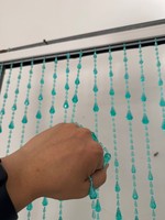 Rideau de perles colorées sophistiquées, séparateur de pièce décoratif pour fond de scène, aménagement de boutique et de chambre