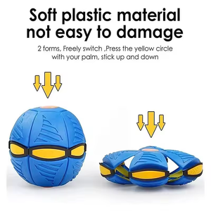 प्रेस बाउंस फ्लाइंग डॉग बॉल इंटरैक्टिव आउटडोर कैच खिलौना पैर लॉन्च हाथ प्रेस पालतू कुत्ते खिलौना - Product Image 2