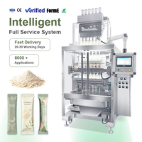Machine d'emballage entièrement automatique multi-voies 4/6 pour poudres en stick et sachets de prébiotiques