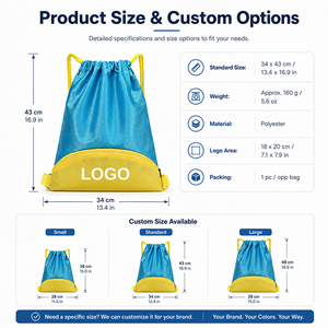 Zaino con Coulisse Personalizzato in Tessuto Ripstop Durevole con Texture Diamantata, Borsa Sportiva di Alta Gamma per Regali Aziendali e Palestra - Product Image 2