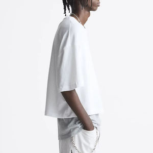 T-shirts en coton 100% pour hommes, col rond, coupe ample, de haute qualité, t-shirts unis, t-shirts courts - Product Image 2