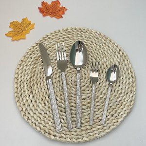 Stainless Steel Cutlery Set <b>Knife</b> Fork Spoon Solid Color Mirror Polished Durable For Home Restaurant Western Cuisine - Product Image 1
