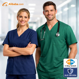 Chemise de travail extensible de couleur foncée à la mode, hauts de travail personnalisés avec logo, <span class=keywords><strong>blouse</strong></span> <span class=keywords><strong>médicale</strong></span>, uniforme d'infirmière - Product Image 1