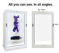 Pantalla Holográfica 3D con IA de 98 Pulgadas para Interiores, Vitrina Holográfica Interactiva, Caja LCD Transparente, Holobox Virtual Meta Digital Humano