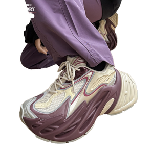 Zapatillas Deportivas de Hombre, Estilo Chunky, de Moda, Transpirables, de Malla y Cuero PU, para Otoño/Invierno, con Amortiguación, Unisex, Retro - Product Image 2