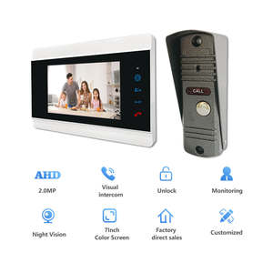 Sistem Interkom Telepon Pintu Video Luar Ruangan Tahan Air 7 Warna dengan Video - Product Image 1