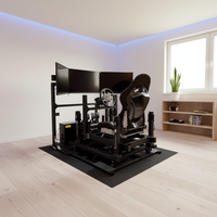 Simulateur de course automobile d'intérieur Langle 4 DoF, 3 écrans, machine de jeu d'arcade VR pour course automobile, simulateur de conduite automobile