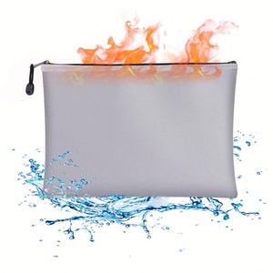Money Bag File <b>Folder</b> Document Cases Storage Bag for Home Fireproof Waterproof Useful OEM - Product Image 1