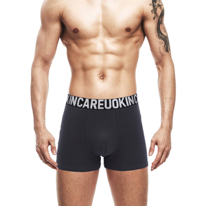 High Quality Breathable Knitted Combed Cotton <strong>Boxer</strong> 95% Cotton 5% Spandex Man Wholesale Solid Color <strong>Black</strong> <strong>Boxer</strong> Briefs - Product Image 1