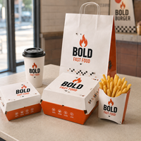 Fabricant de contenants jetables en carton pour emballages alimentaires personnalisés avec logo pour hamburgers, ailes de poulet, frites, pour les marques de livraison à emporter