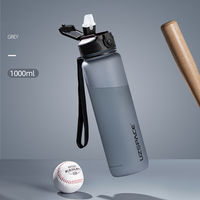 UZSPACE Gourdes d'eau en plastique anti-fuite avec marqueur de temps et paille amovible pour le voyage – Offre spéciale