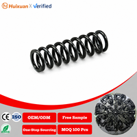 Ressort de compression industriel en acier inoxydable sur mesure, robuste, revêtement noir, fabrication OEM, fabricant de ressorts de précision