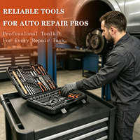 Ensemble d'outils mécaniques de 150 pièces, outils à main, clés à douilles combinées en chrome vanadium, pour la réparation automobile et moto