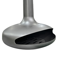 Cheminée d'angle moderne autoportante à éthanol Flying Saucer 600-1200mm, rotative, personnalisable, en alliage d'acier au carbone