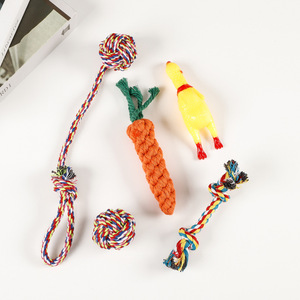 Ensemble de jouets en corde pour animaux de compagnie, 9 pièces, 565g, jouets à mâcher durables pour chiens et chats, jeu interactif - Product Image 2
