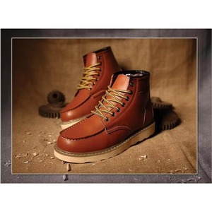 Botas de Trabajo Personalizables con Cordones, hasta la Rodilla, Cómodas, Ligeras, Impermeables, Suaves, de Cuero, Cálidas y Casuales, en Oferta - Product Image 4