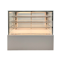 Réfrigérateur de présentation de gâteaux à température unique, à poser sur comptoir, avec éclairage LED et étagères réglables, vente directe usine