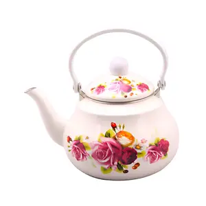 Manufacturer supply colorful pattern enamel kettle tea pot exquisite kettle