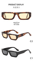 Lunettes de soleil rétro Viff VS9027S, forme rectangulaire étroite, avec monture en acétate et verres TAC