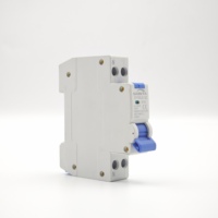 Interruptor Diferencial RCBO Tipo B 1P+N 30MA, Interruptor de Corriente Residual de Plástico con Protección Contra Sobrecorriente y Fugas