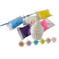 Elsas – jouets de crème glacée en plâtre, super léger, argile, boue de neige, ensemble de peinture acrylique pour enfants, bricolage de couleur, jouets d'apprentissage
