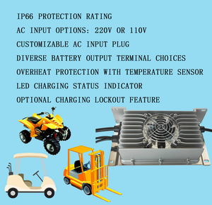 Có thể điều chỉnh 12V 24V 36V 48V 12V10A không thấm nước chì-axit/Li-ion sạc pin thông minh cho Bộ sạc điện - Product Image 3