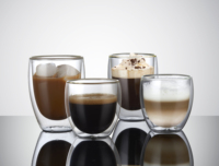 Clair créatif Cadeau borosilicate Isolé gobelet expresso tasses en verre à double paroi fabricants verres à Bière pour Noël