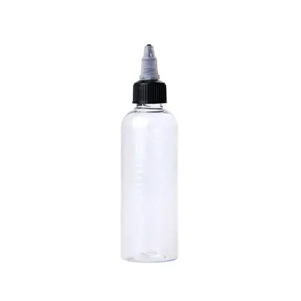 hot sale clear hair oil bottle 4oz 30ml 60ml 100ml 120ml 250ml pet plastic dropper twist nozzle bottle with twist cap
