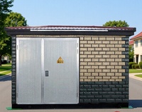 Poste de transformateur préfabriqué de type conteneur, triphasé, de style européen, pour extérieur, avec autotransformateur, entrée 115 kV, sortie 415 V