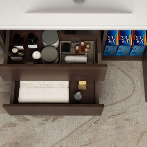 ตู้ห้องน้ำติดผนังแบบเรียบง่าย ดีไซน์จีน พร้อมไฟ LED <span class=keywords><strong>กระจก</strong></span>เงา PVC ไม้อัด สำหรับบ้านและโรงแรม - Product Image 3