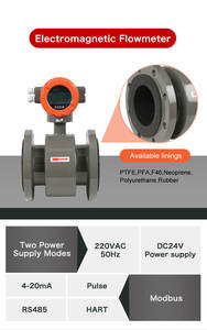 Aliran Cairan Limbah Domestik, Air Limbah, Air Laut, 4-20 MA, RS 485 Modbus, Pengukur Aliran Elektromagnetik Digital Berbiaya Rendah - Product Image 4