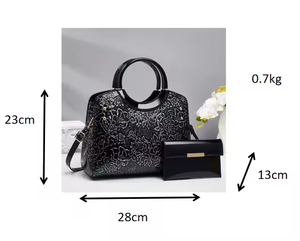 2026 classic round handle color matching decorative design low-key and elegant ladies handbag - Product Image 3