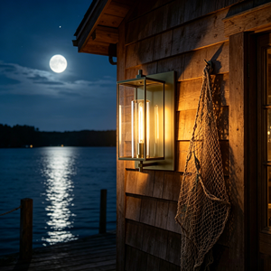 Lámpara <span class=keywords><strong>de</strong></span> Pared Exterior Moderna con Marco y Lente <span class=keywords><strong>de</strong></span> Vidrio Transparente, Impermeable, para Jardín, Porche, Balcón, Patio - Product Image 6