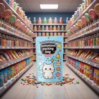 Sachets Doypack refermables anti-odeur et anti-enfants, personnalisés avec impression en héliogravure, en PE et Mylar, pour chips, chewing-gum et aliments pour animaux