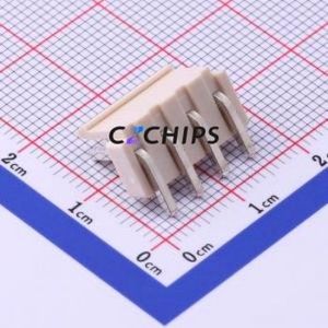 X9396WR-04-46SN Wire-to-Board Pin Header Bent Lead Through Hole,P=3.96mm Connector 1x4P 3.96mm Right Angle Insert VH - Product Image 2