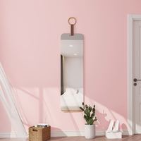 Miroir décoratif mural rond en verre encadré sur mesure, style ferme nordique traditionnel, tendance 2025, pour salon toutes saisons