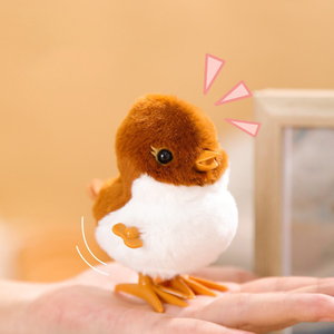 Jouets en peluche poupées à remonter, perroquet enfantin cool qui bouge et saute, jouets en peluche simulés avec mécanisme de remontage à chaîne mobile, cadeau pour enfants - Product Image 6