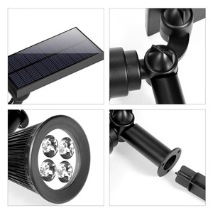 Projecteur <span class=keywords><strong>solaire</strong></span> 7 LED étanche IP65/IP67 avec piquet de sol, panneau <span class=keywords><strong>solaire</strong></span>/batterie/LED DC <span class=keywords><strong>pour</strong></span> jardin, arbre, allée, aménagement paysager - Product Image 3