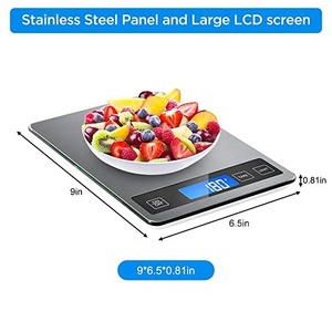 Nuovo arrivo bilancia digitale elettronica da cucina durevole in acciaio inossidabile bilancia per alimenti 5kg 10kg 15kg bilancia da cucina - Product Image 5