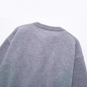 Dalang Women's Wool Short <b>Cardigan</b> Long Sleeve Knitted Sweater Single Breasted Loose Fit Medium <b>Thickness</b> - Product Image 3
