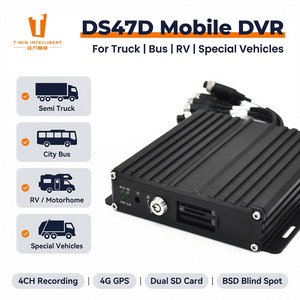 Enregistreur vidéo <span class=keywords><strong>mobile</strong></span> 4CH 360° sans angle mort avec caméra latérale/arrière, GPS 4G, double carte SD, vision nocturne, garantie 1 an, télécommande - Product Image 1