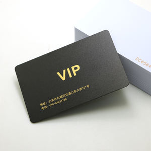 Carte de membre VIP en plastique PVC noir givré CR80 personnalisée Accès d'interface de communication RFID 13.56MHz - Product Image 2