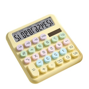 Calculadora Dopamine de Plástico, Doble Alimentación, para Oficina y Estudiantes, Color Blanco, Versión Silenciosa, Parte 2208 - Product Image 4