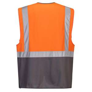 PORTWEST - C476OGYXXL Warsaw Executive gilet orange/gris-EAN 5036108346516 HI-VIS WORKWEAR - Product Image 2